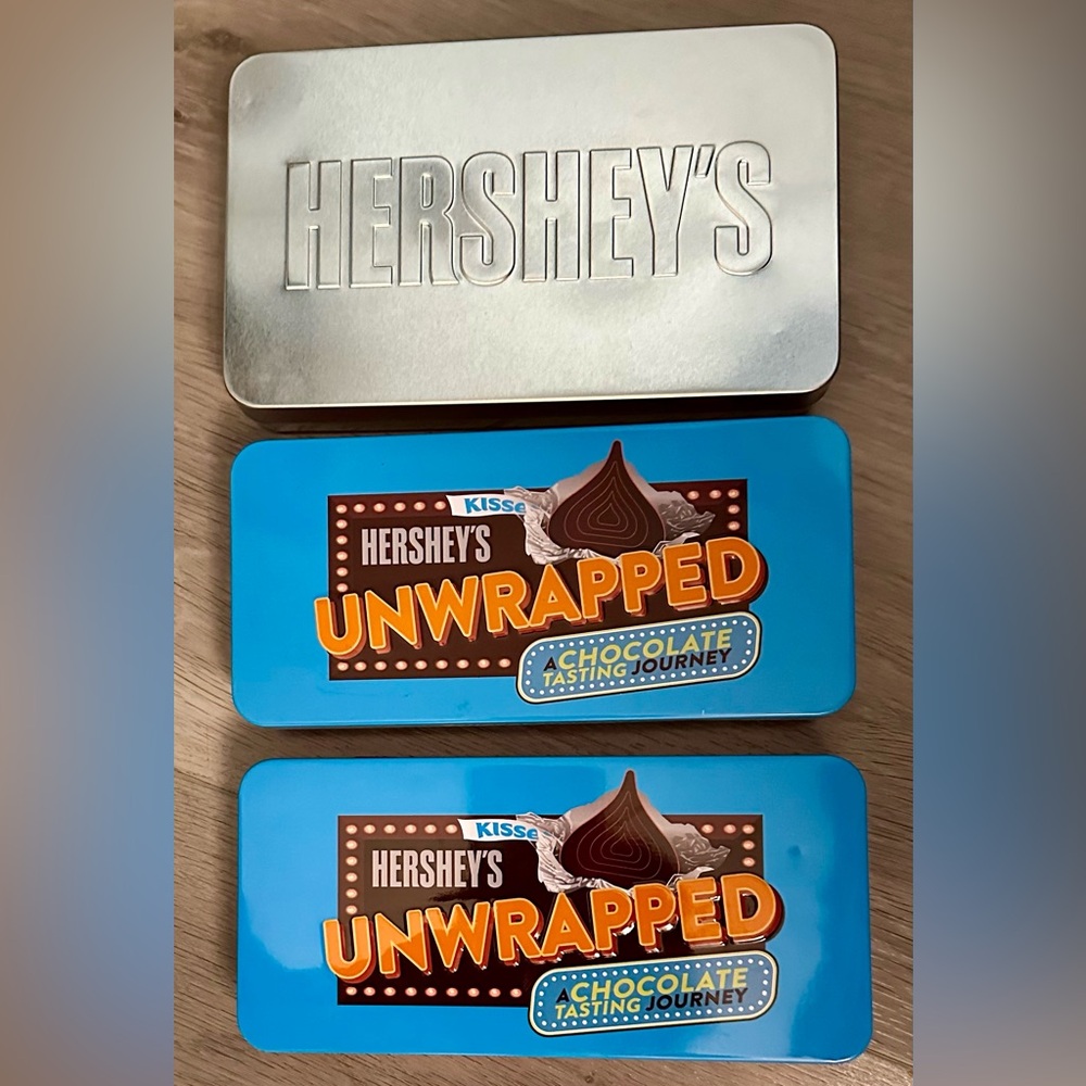 Hershey's Unwrapped Chocolate Tasting Tin total of 3 Hershey Tins